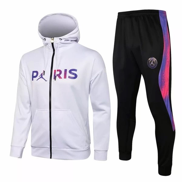 Sweat Shirt Capuche Paris Saint Germain 2021 2022 Blanc Purpura Noir